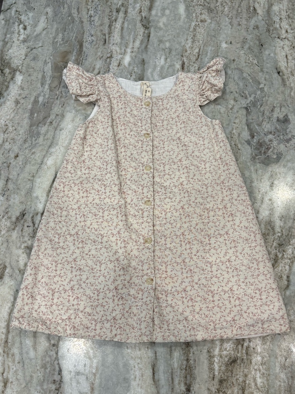 Vignette button down floral reversible dress size 4T
